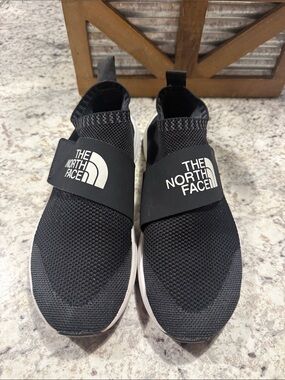 The North Face Black Knit Slip-On Trainers with White Sole